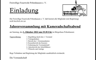 #Einladung Jahresversammlung