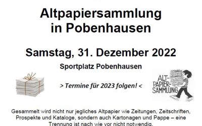 # Letzte Altpapiersammlung