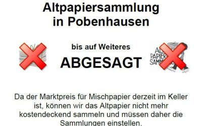 letzte Papiersammlung bleibt letzte..